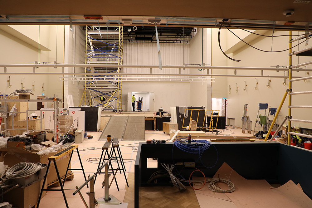 The concert hall during the renovation in October 2019