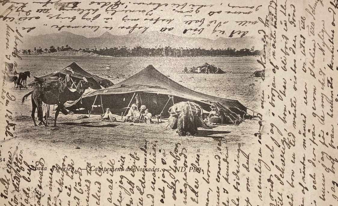 Linda Sibeliuksen lähettämä postikortti Bizertestä. Päivätty 12.2.1902.